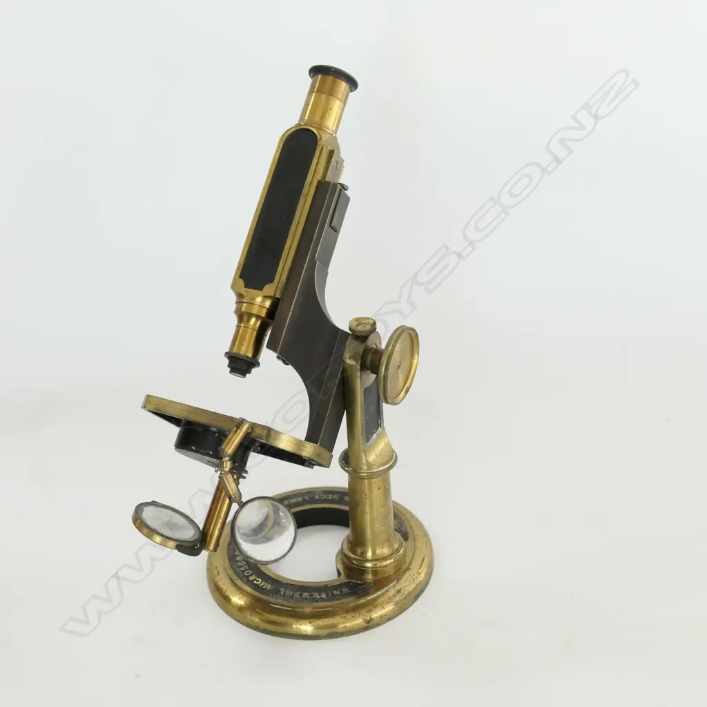 SMITH, BECK & BECK, LONDON UNIVERSAL MICROSCOPE No.3499, c.1863, IN MAHOG CASE Image 1++